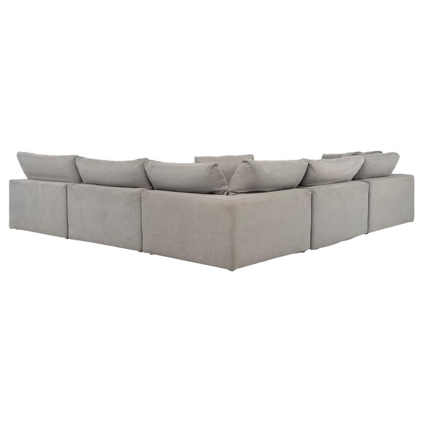 Nube Gray Corner Sofa with 5PCS/3 Armless Chairs  alternate image, 3 of 9 images.