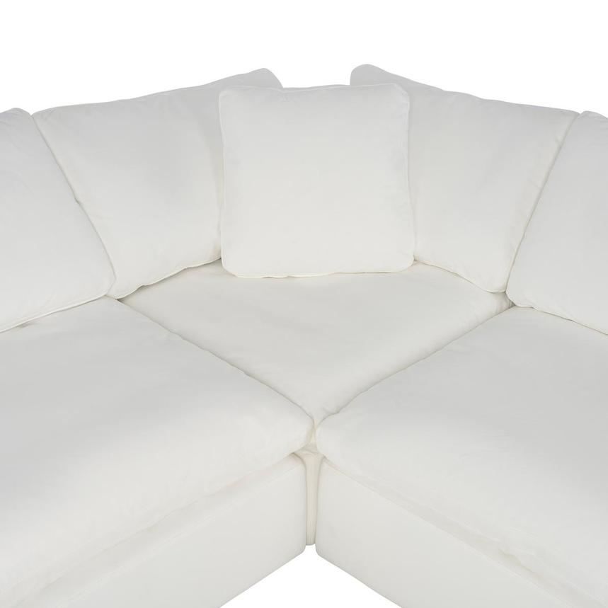 Nube White Corner Sofa with 5PCS/3 Armless Chairs  alternate image, 5 of 10 images.