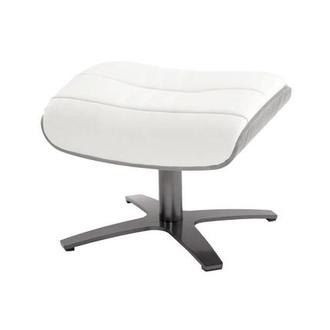 Enzo Pure White Leather Ottoman
