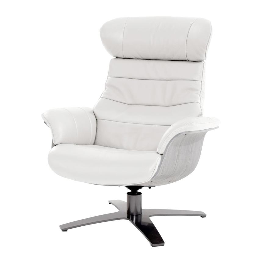 Enzo Pure White Leather Accent Chair  main image, 1 of 11 images.