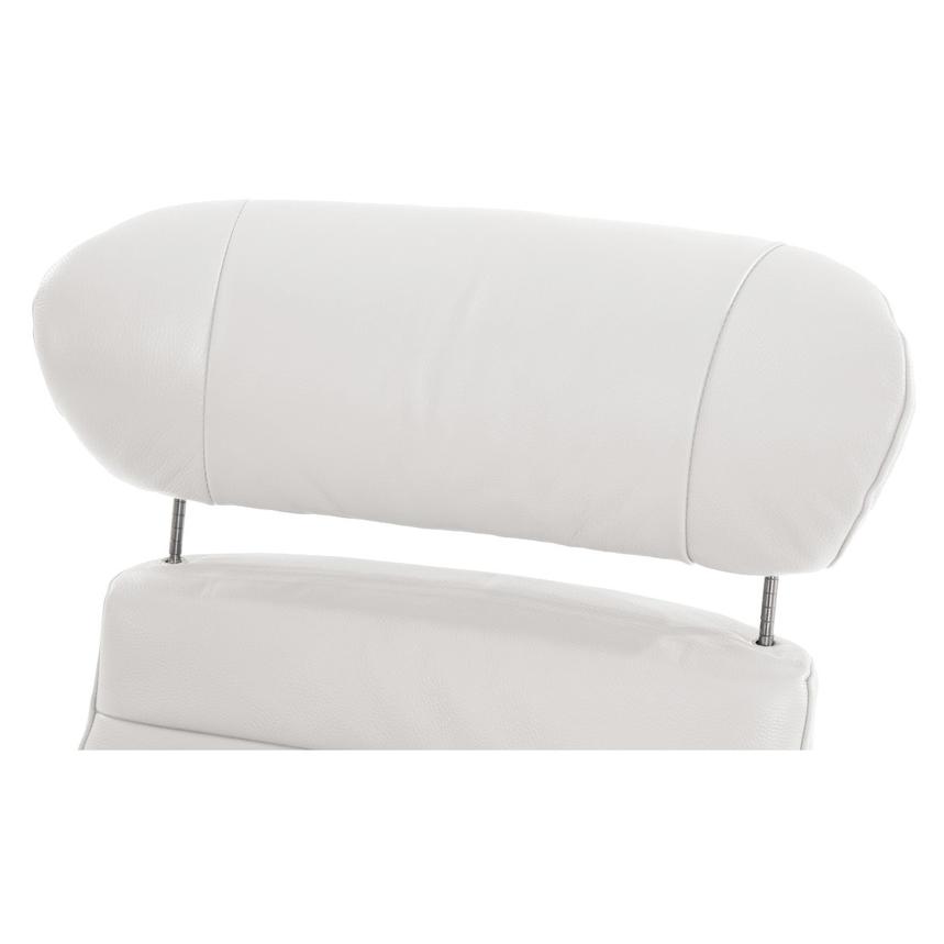 Enzo Pure White Leather Swivel Chair  alternate image, 7 of 11 images.