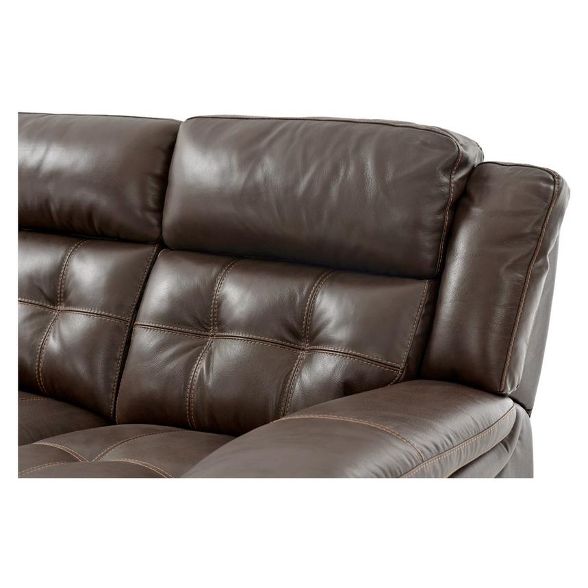 Stallion Brown Leather Power Reclining Loveseat  alternate image, 5 of 10 images.