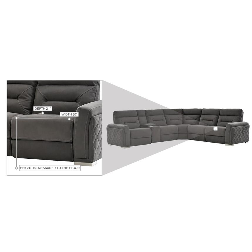 Kim Gray Power Reclining Sectional El, Leather Reclining Sectional With Console