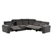 Kim Gray Power Motion Sofa w/Right & Left Recliners | El Dorado Furniture