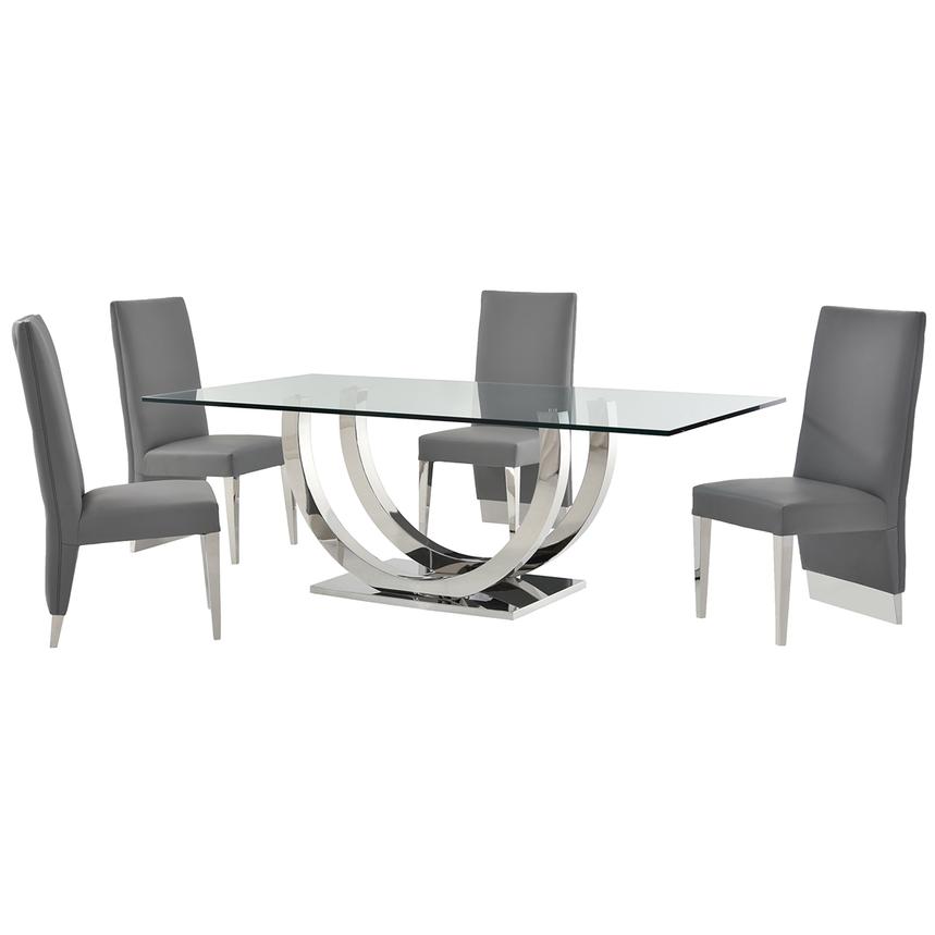 Ulysis Gray 5-Piece Dining Set  main image, 1 of 11 images.