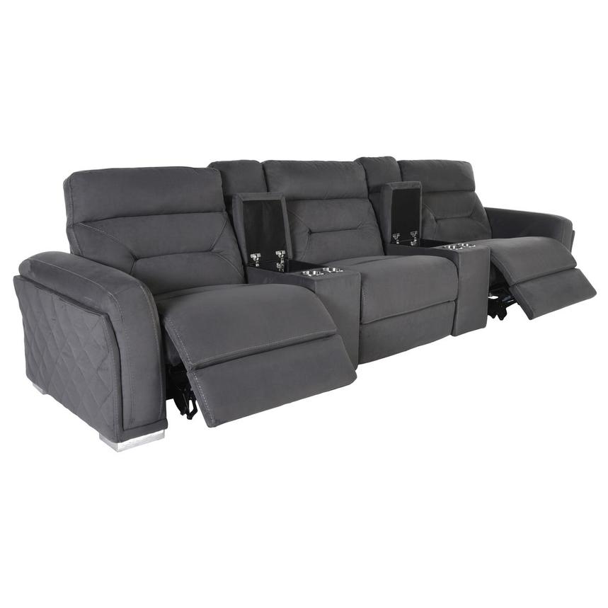 Kim Gray Home Theater Seating with 5PCS/2PWR  alternate image, 3 of 8 images.