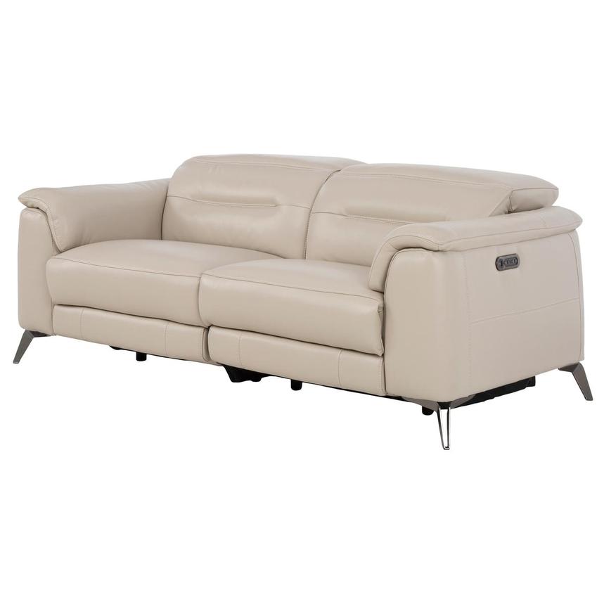 Anabel Cream Leather Power Reclining Sofa  main image, 1 of 9 images.