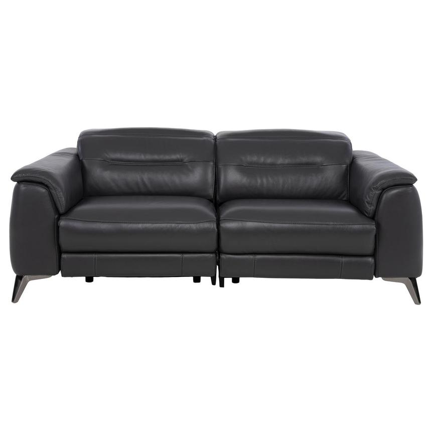 Anabel Gray Leather Power Reclining Sofa  main image, 1 of 9 images.