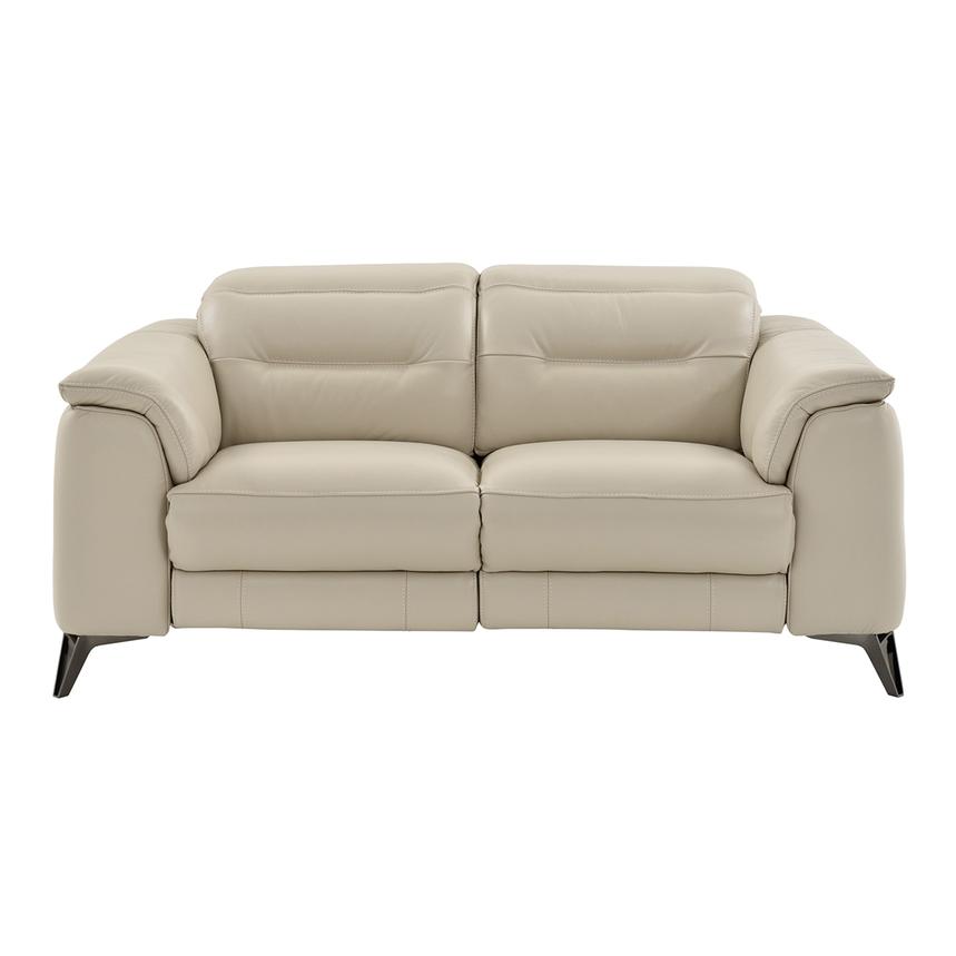 Anabel Cream Leather Power Reclining Loveseat  alternate image, 4 of 14 images.