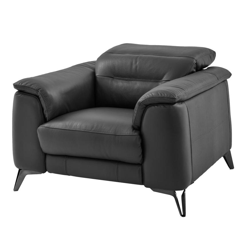 Anabel Gray Leather Power Recliner  main image, 1 of 10 images.