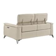 Anabel Cream Leather Power Reclining Sofa  alternate image, 6 of 14 images.