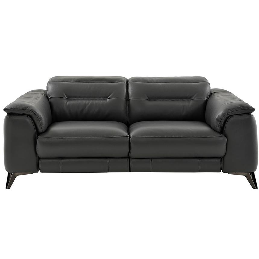 Anabel Gray Leather Power Reclining Sofa  alternate image, 4 of 13 images.