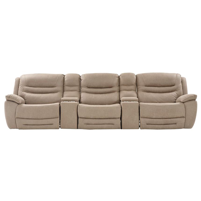 Dan Cream Home Theater Seating with 5PCS/2PWR alternate image, 3 of 9 images.