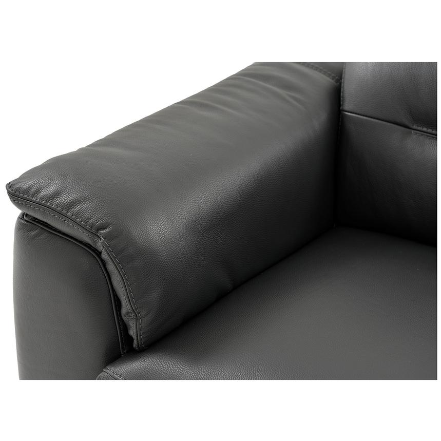 Anabel Gray Leather Power Reclining Sectional with 5PCS/3PWR  alternate image, 5 of 14 images.