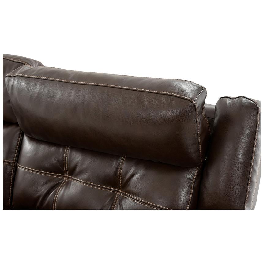 Stallion Brown Leather Power Reclining Sectional with 5PCS/3PWR  alternate image, 6 of 11 images.