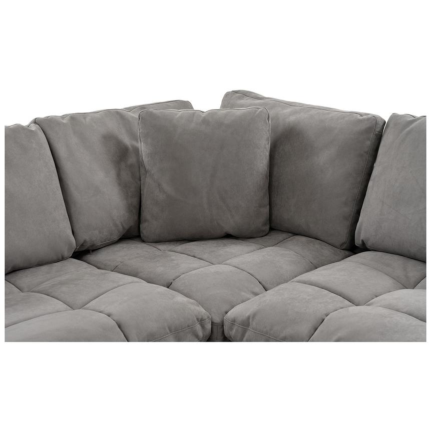 Francine Gray Corner Sofa with 5PCS/2 Armless Chairs  alternate image, 6 of 11 images.