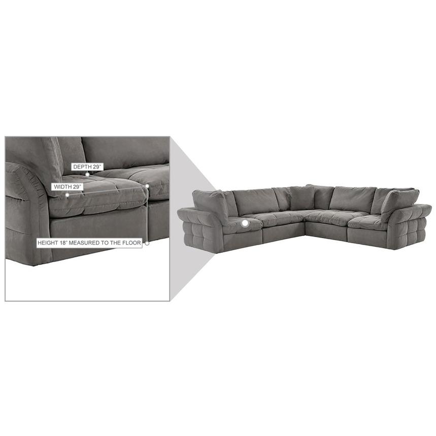Francine Gray Sectional Sofa El Dorado Furniture