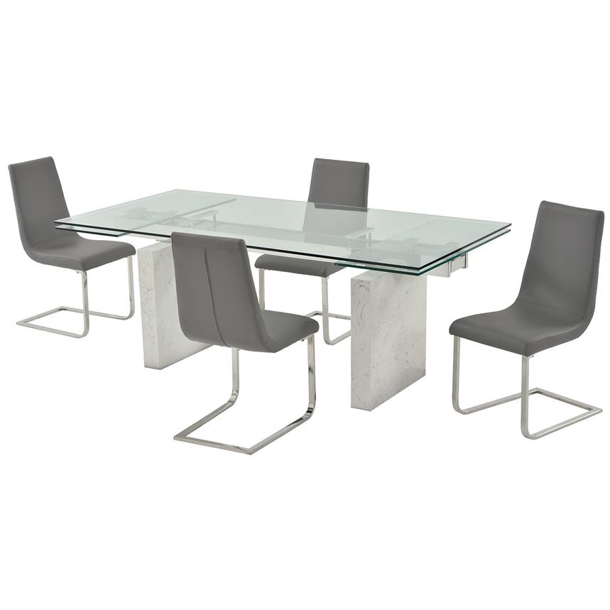 Industria/Lea Gray 5-Piece Dining Set  main image, 1 of 13 images.