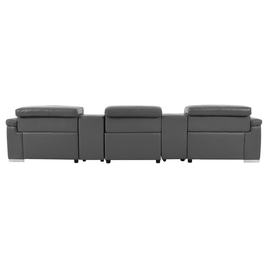Charlie Gray Home Theater Leather Seating with 5PCS/2PWR alternate image, 6 of 14 images.