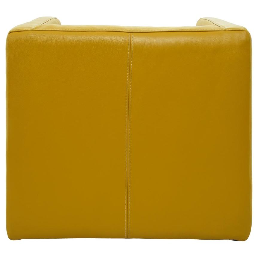 Cute Yellow Leather Accent Chair  alternate image, 4 of 9 images.