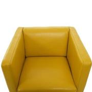 Cute Yellow Leather Accent Chair  alternate image, 6 of 9 images.