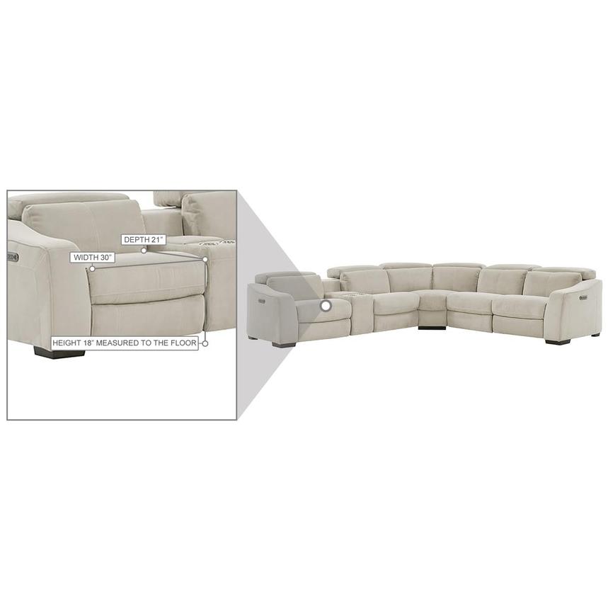 Jameson White Power Reclining Sectional  alternate image, 10 of 10 images.
