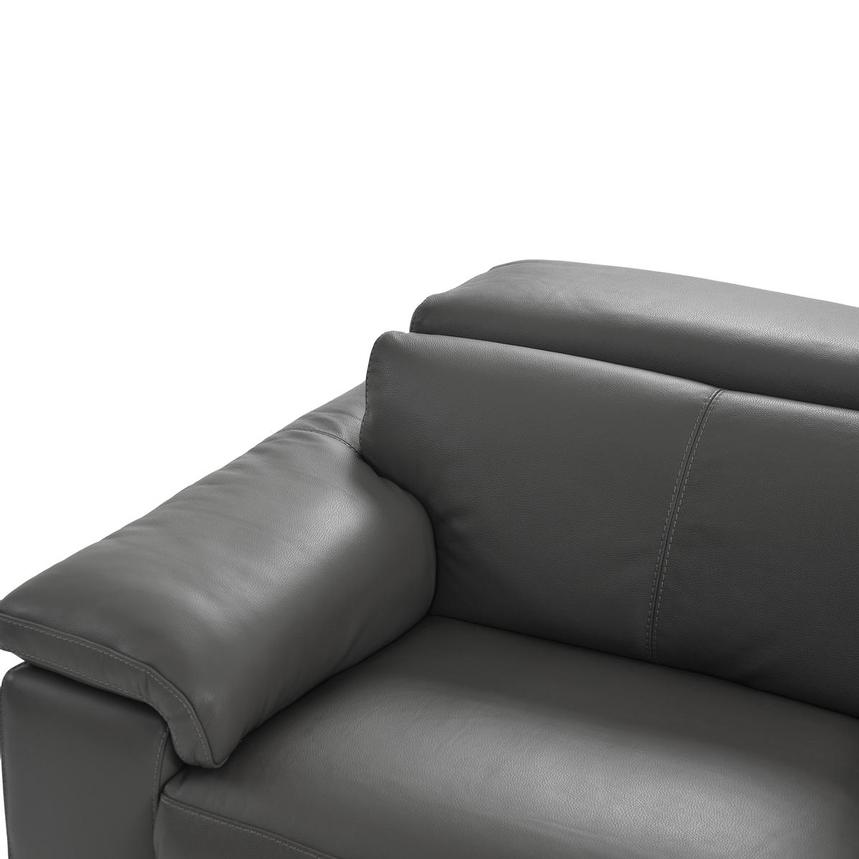 Charlie Gray Home Theater Leather Seating with 5PCS/2PWR  alternate image, 5 of 11 images.