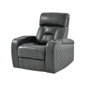 Gio Gray Leather Power Recliner