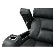 Gio Gray Leather Power Reclining Sofa w/Console  alternate image, 8 of 15 images.