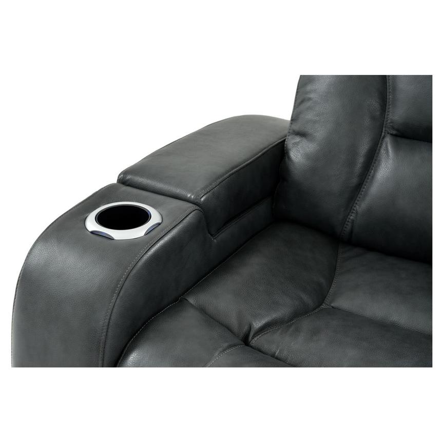Gio Gray Leather Power Recliner alternate image, 6 of 14 images.