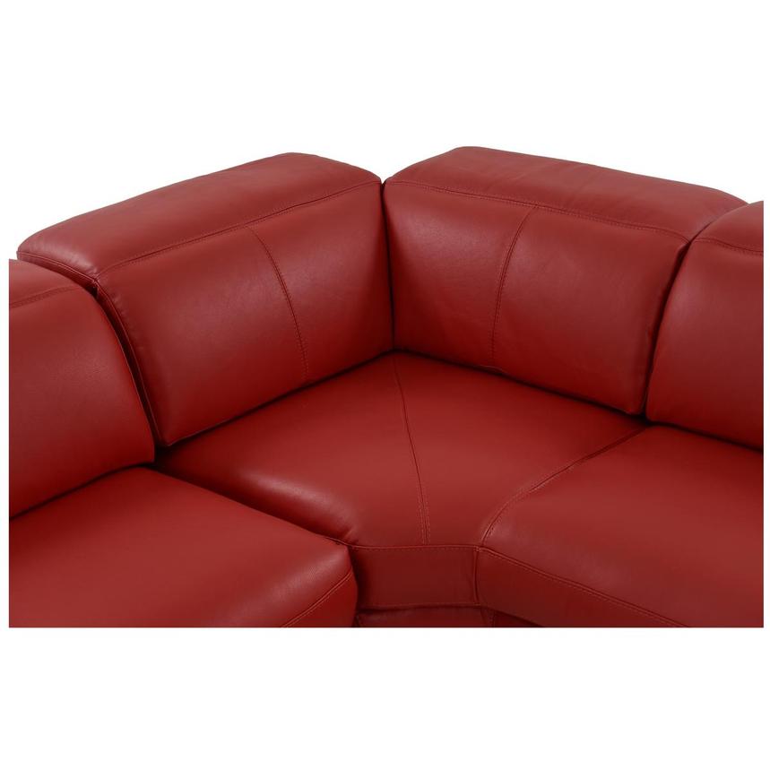 Toronto Red Leather Power Reclining Sofa w/Right Chaise  alternate image, 6 of 13 images.