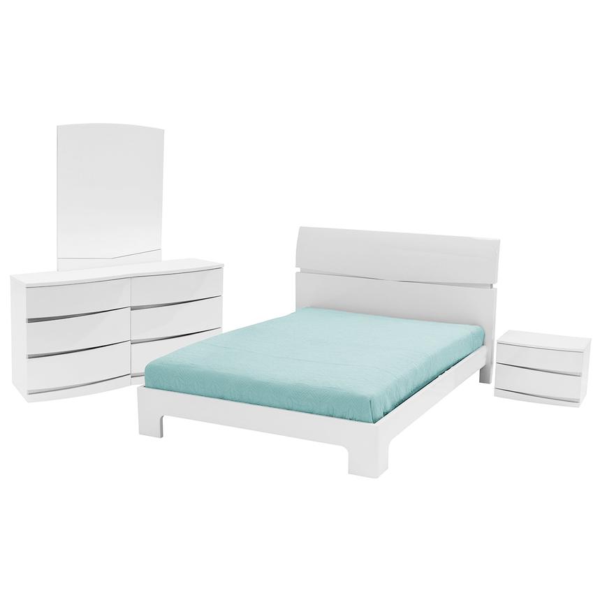 Brighton White 4-Piece Full Bedroom Set main image, 1 of 6 images.
