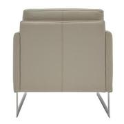 Coco Taupe Leather Accent Chair  alternate image, 4 of 6 images.