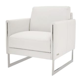 Coco White Leather Accent Chair