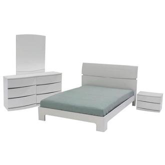 Brighton White 4-Piece Queen Bedroom Set