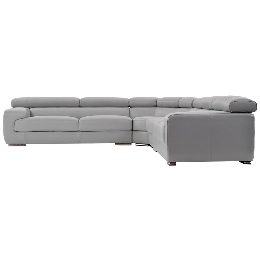 Grace Light Gray Leather Sectional Sofa El Dorado Furniture Grace Light Gray Leather Sectional Sofa, Gray Leather Furniture