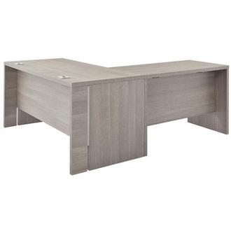 Tivo Gray L Shaped Desk Made In Italy El Dorado Furniture