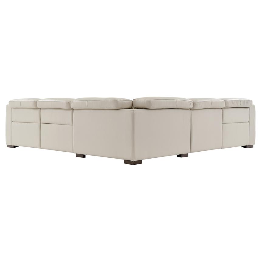Gian Marco Light Gray Leather Power Reclining Sectional with 5PCS/3PWR  alternate image, 4 of 7 images.