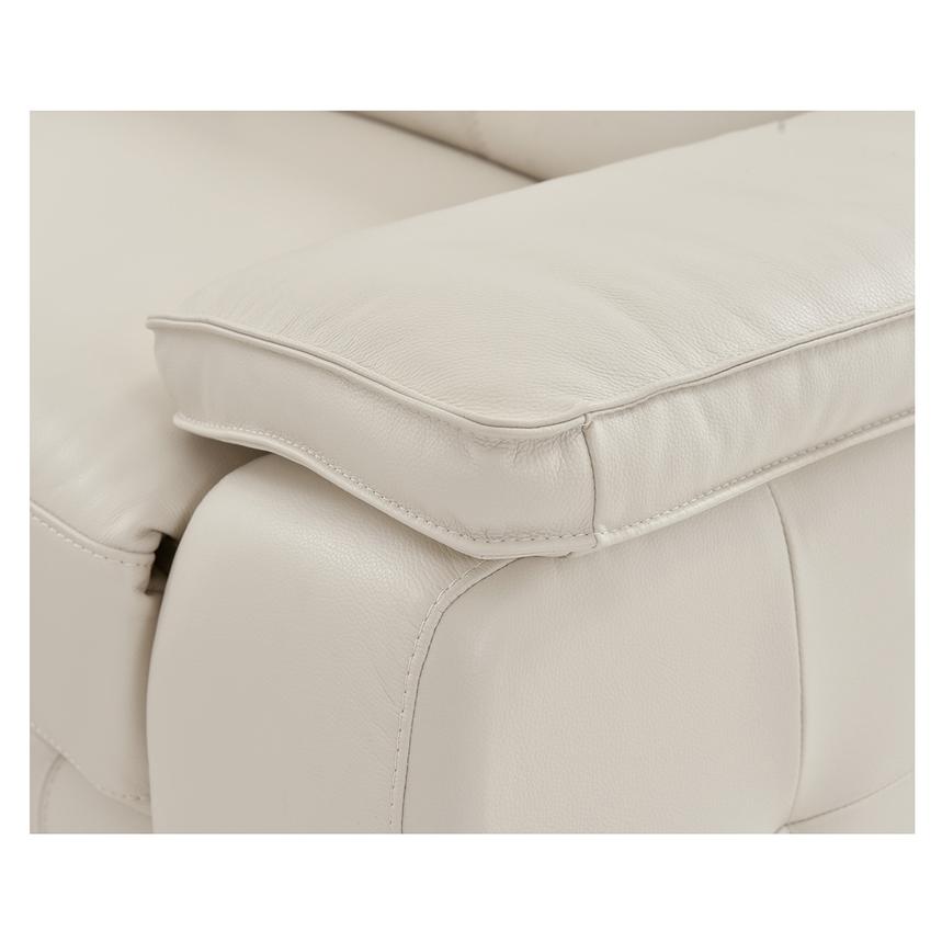 Gian Marco Light Gray Oversized Leather Sofa alternate image, 6 of 8 images.