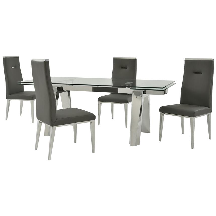 Madox/Hyde I Dark Gray 5-Piece Dining Set  main image, 1 of 14 images.