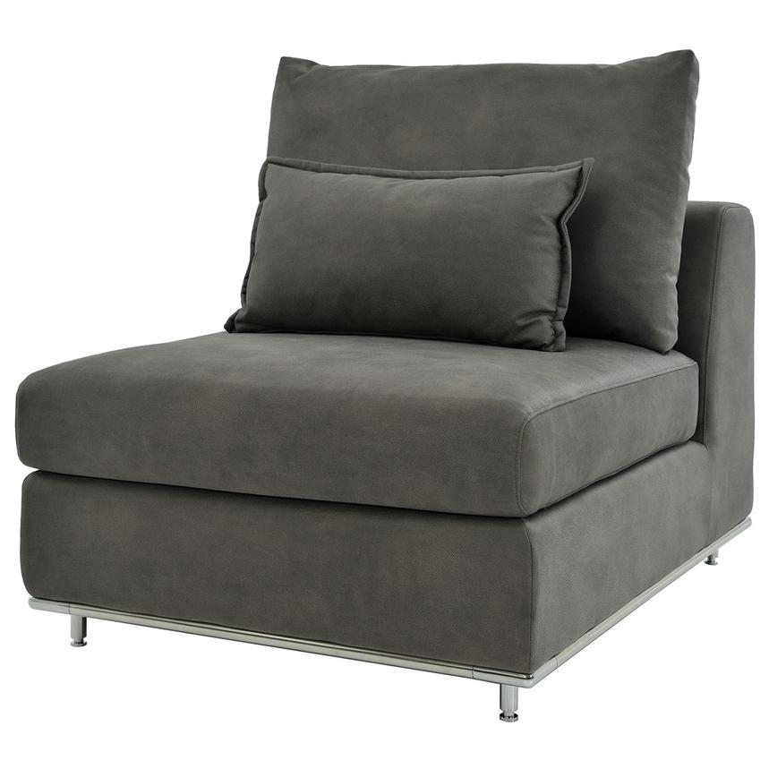 Grigio Gray Armless Chair  alternate image, 3 of 7 images.