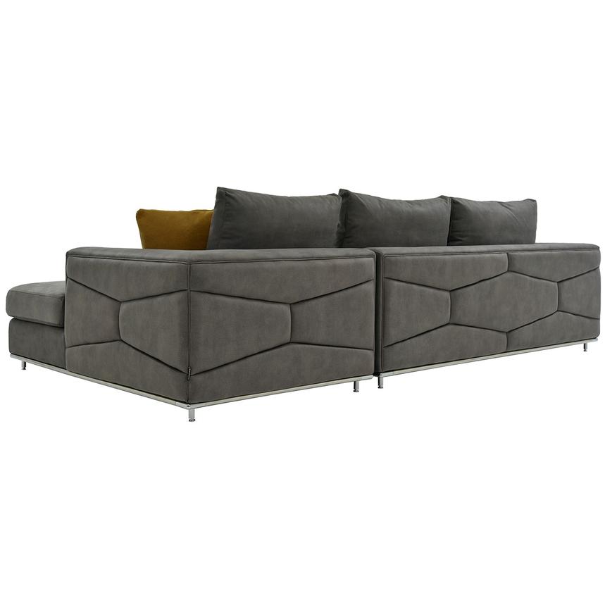 Grigio Gray 2PC Sectional Sofa w/Right Chaise  alternate image, 4 of 7 images.
