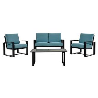 Ares 3 Piece Patio Set El Dorado Furniture Almalfi Blue 4 Piece Patio Set