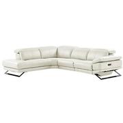 Toronto White Leather Power Reclining Sofa w/Left Chaise  main image, 1 of 11 images.