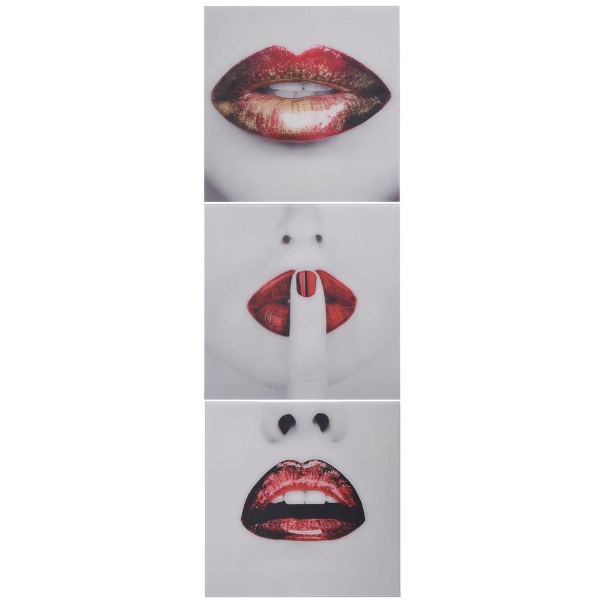 Silence Set of 3 Acrylic Wall Art  alternate image, 4 of 5 images.