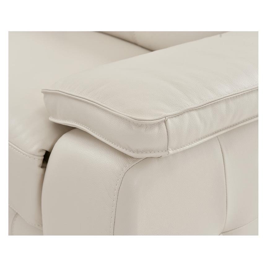 Gian Marco Light Gray Leather Power Reclining Sectional with 6PCS/3PWR alternate image, 6 of 9 images.