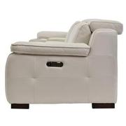 Gian Marco Light Gray Home Theater Leather Seating with 5PCS/2PWR  alternate image, 5 of 10 images.