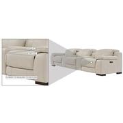 Gian Marco Light Gray Home Theater Leather Seating with 5PCS/2PWR  alternate image, 10 of 10 images.