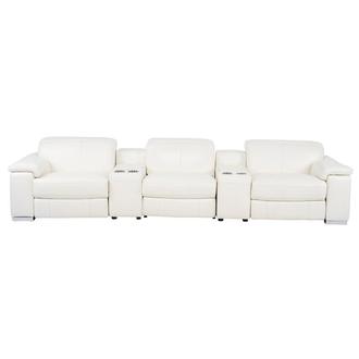 Charlie White Home Theater Leather Seating with 5PCS/2PWR