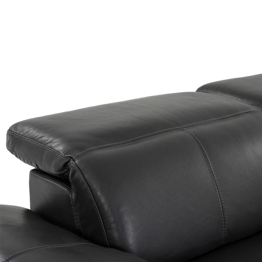 Toronto Dark Gray Leather Power Reclining Sofa w/Right Chaise  alternate image, 6 of 10 images.